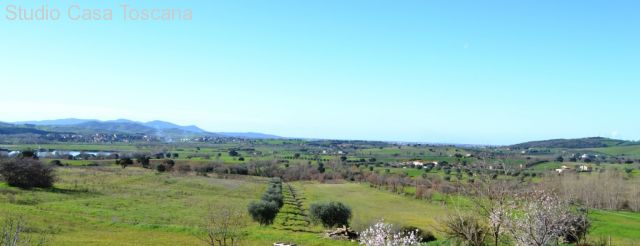 Panorama mit Meerblick am Horizont