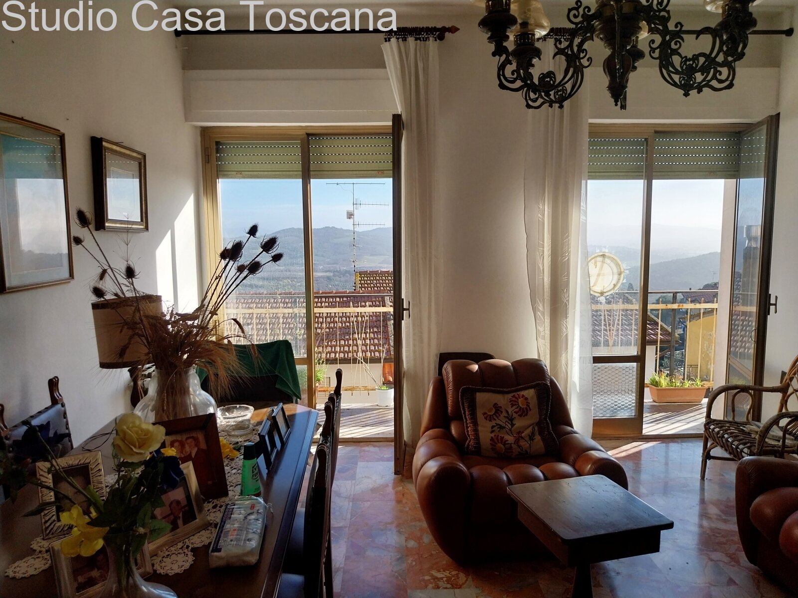 Living room with balcony